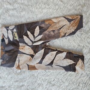 Bobo Brown and White Leaf Print Baby Leggings